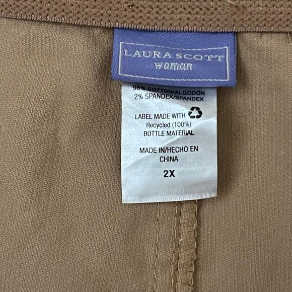 LAURA SCOTT Stretch Corduroy Straight Skirt, Classic Camel, NWT. Size 2X - Picture 6 of 7